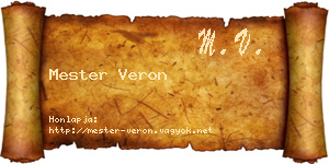 Mester Veron névjegykártya
